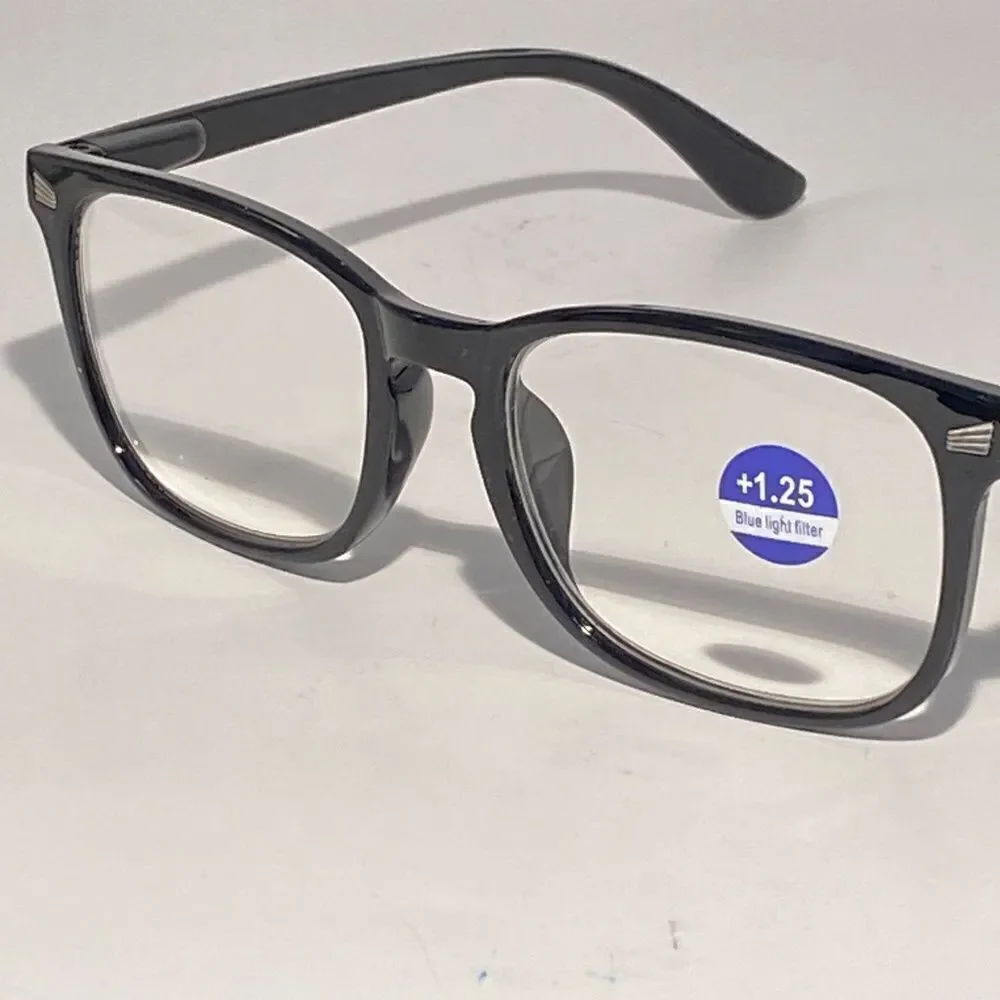 1480 Colette 1.25 Black Reading Glasses Soft Butterfly Readers NWT